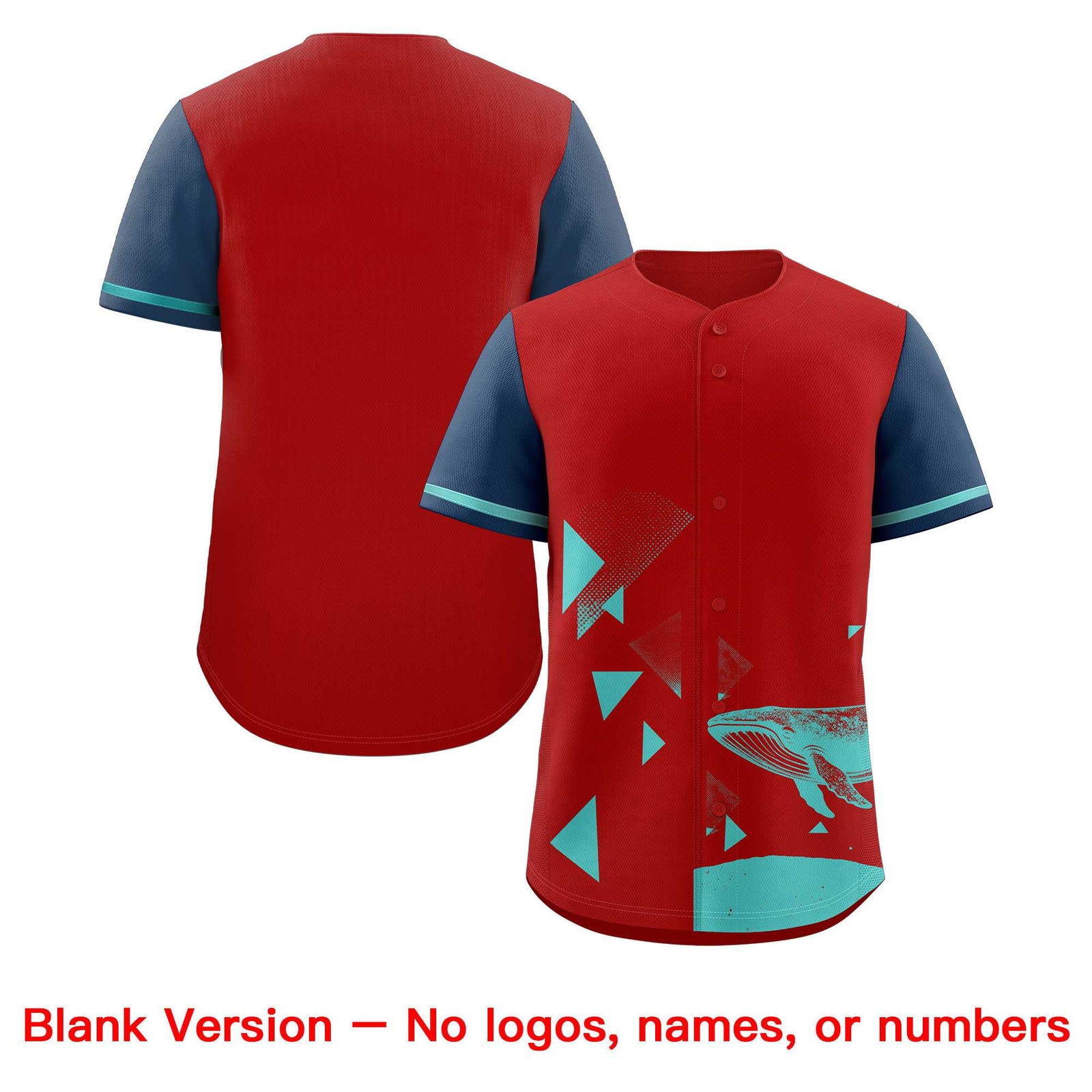 Custom Midnight Blue Red Raptor Series Raglan Sleeves Hip Hop Baseball Jersey |KXKSHOP