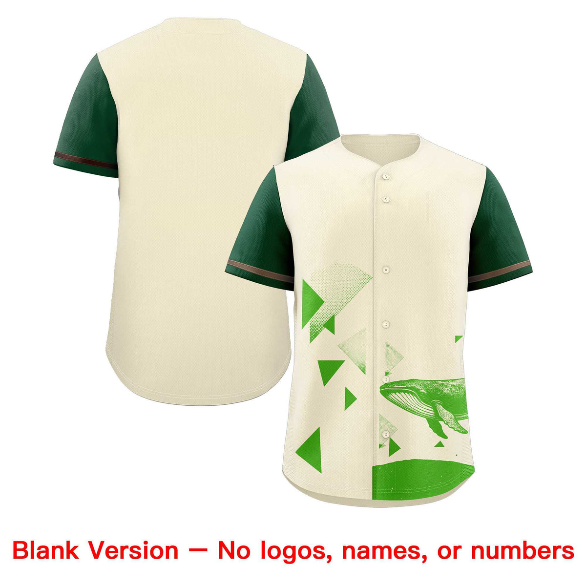 Custom Kelly Green Cream Raptor Series Raglan Sleeves Urban Style Baseball Jersey |KXKSHOP