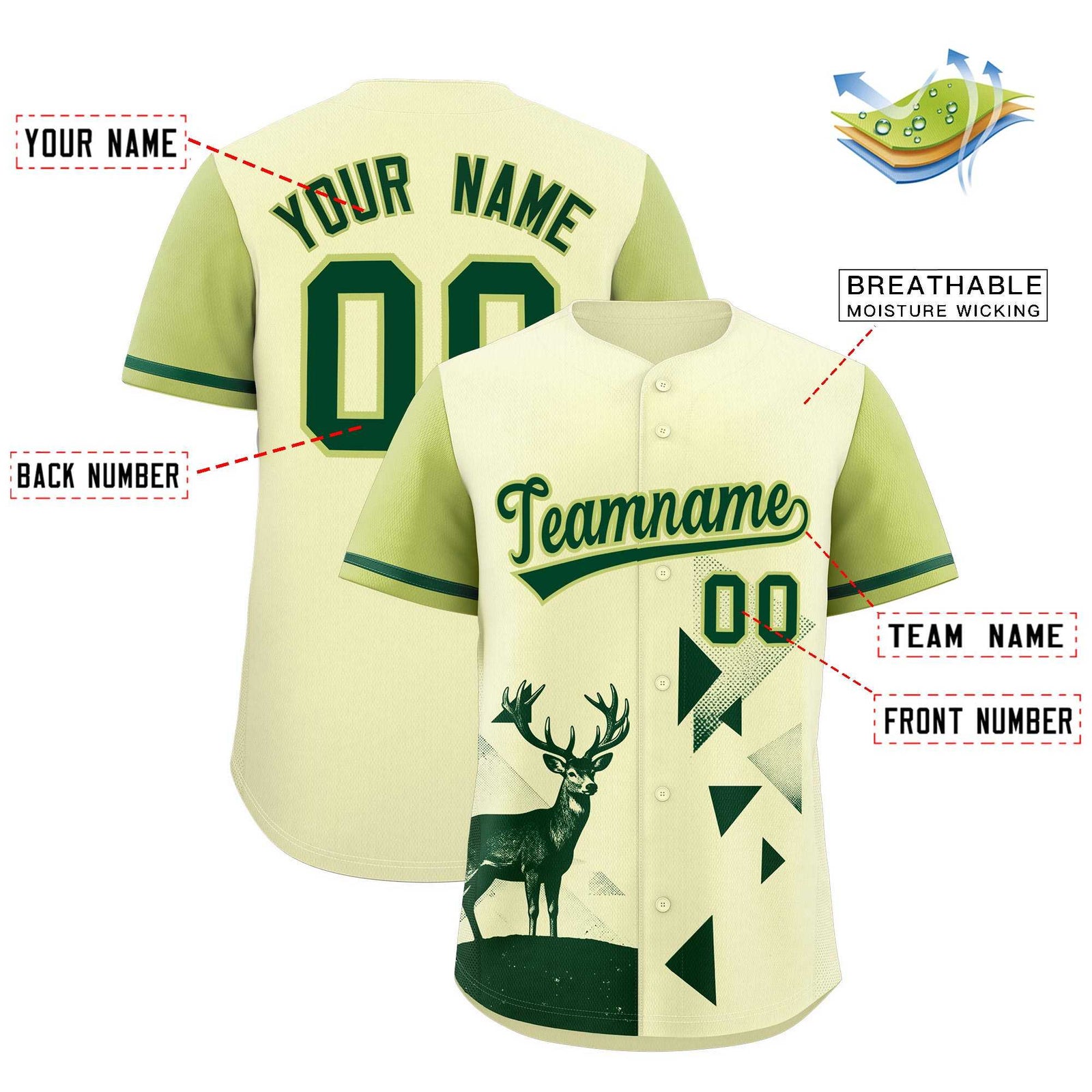 Custom Champagne Cream Raptor Series Raglan Sleeves Hip Hop Baseball Jersey |KXKSHOP