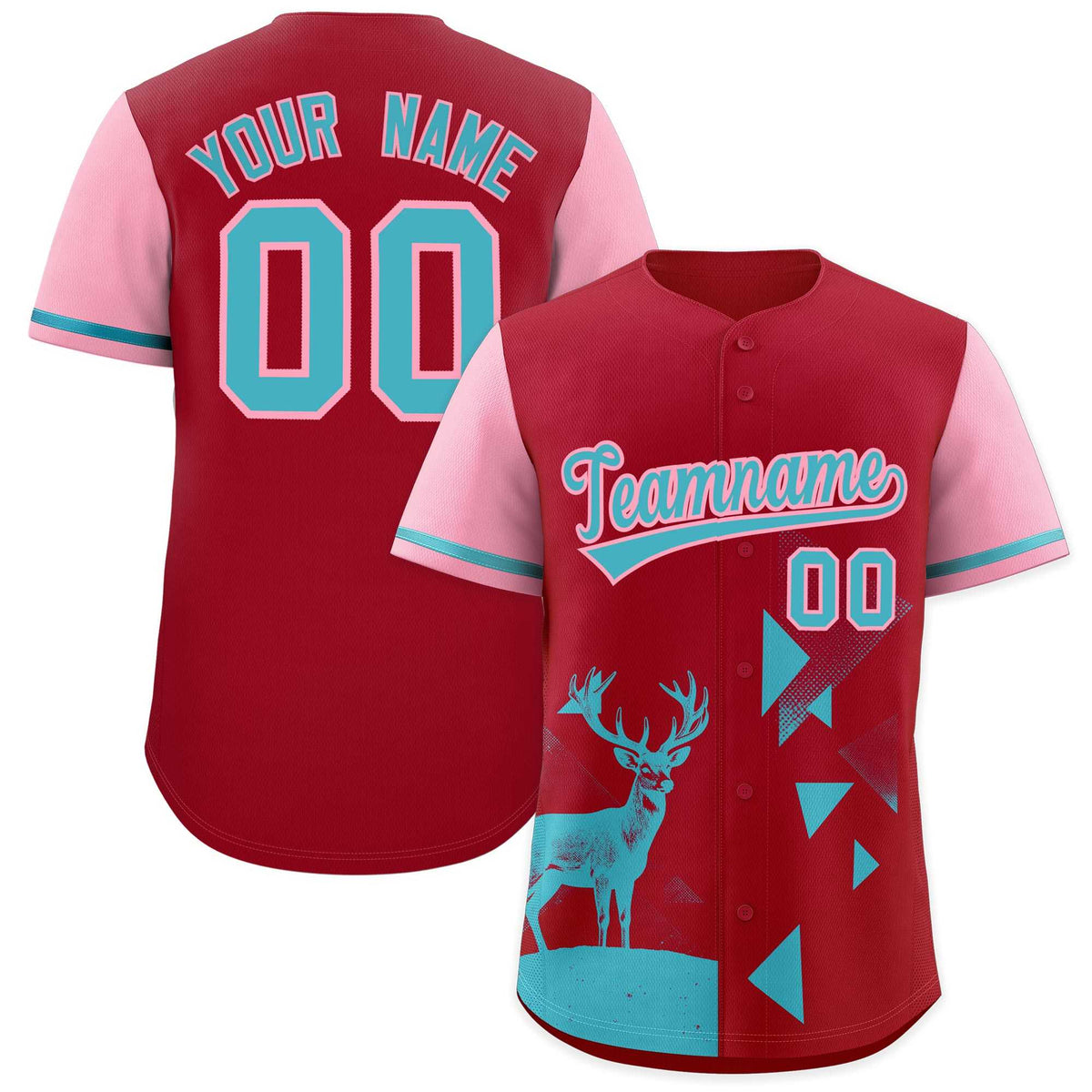 Custom Light Pink Scarlet Raptor Series Raglan Sleeves Drapable Baseball Jersey |KXKSHOP