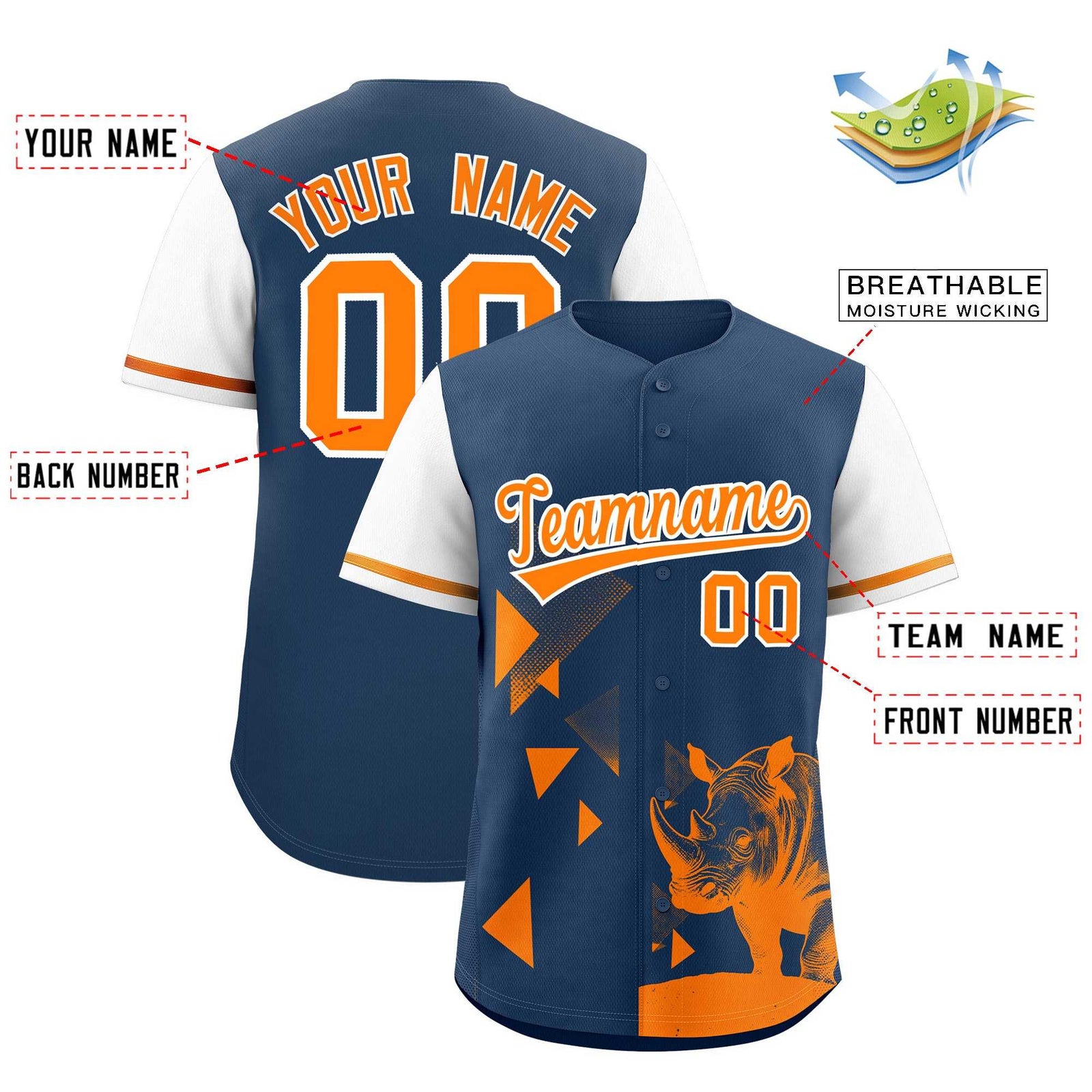 Custom White Midnight Blue Raptor Series Raglan Sleeves Casual Sports Baseball Jersey |KXKSHOP