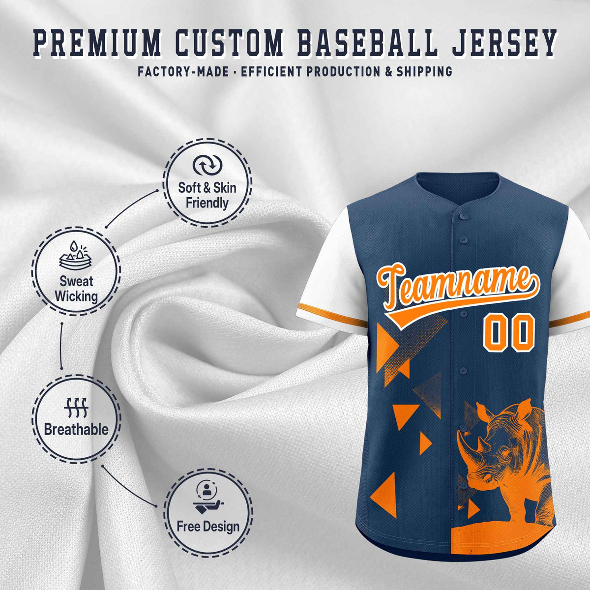 Custom White Midnight Blue Raptor Series Raglan Sleeves Casual Sports Baseball Jersey |KXKSHOP