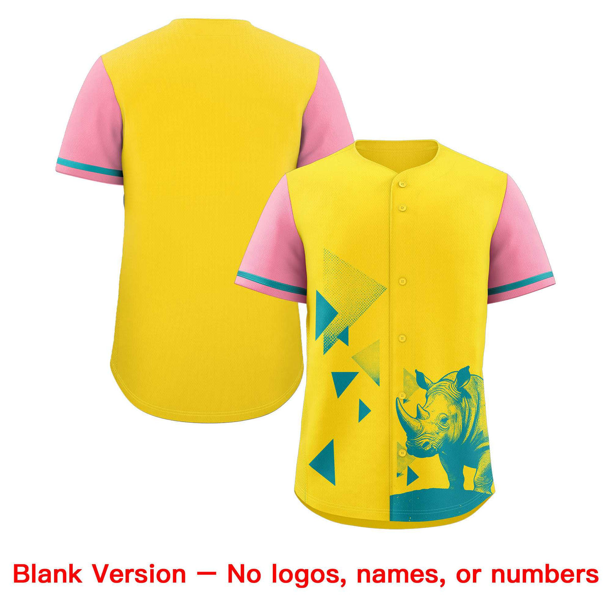 Custom Light Pink Yellow Raptor Series Raglan Sleeves Lightweight Baseball Jersey |KXKSHOP