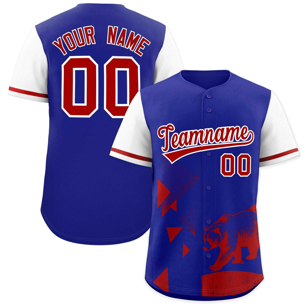 Custom White Royal Raptor Series Raglan Sleeves Breathable Baseball Jersey |KXKSHOP