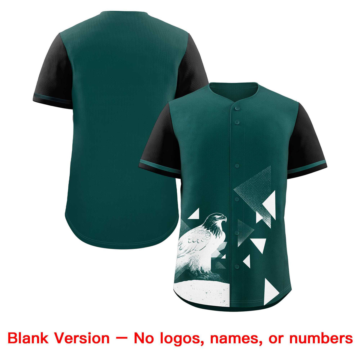 Custom Black Midnight Green Raptor Series Raglan Sleeves Lightweight Baseball Jersey |KXKSHOP