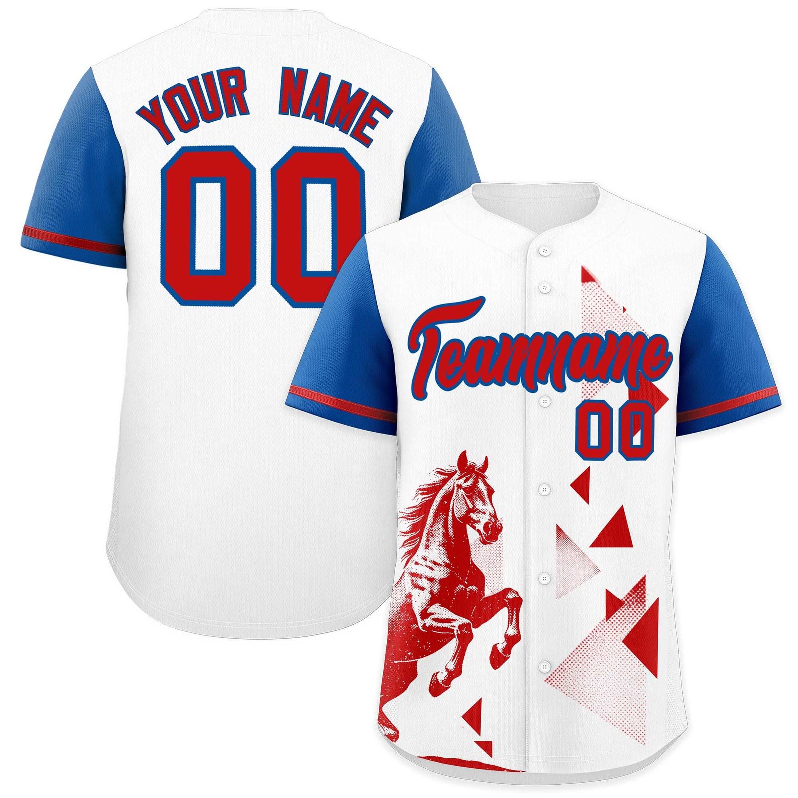 Custom Royal White Raptor Series Raglan Sleeves Lightweight Baseball Jersey