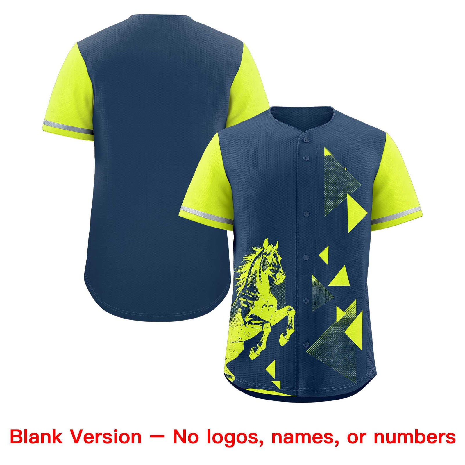 Custom Fluorescent Green Midnight Blue Raptor Series Raglan Sleeves Drapable Baseball Jersey