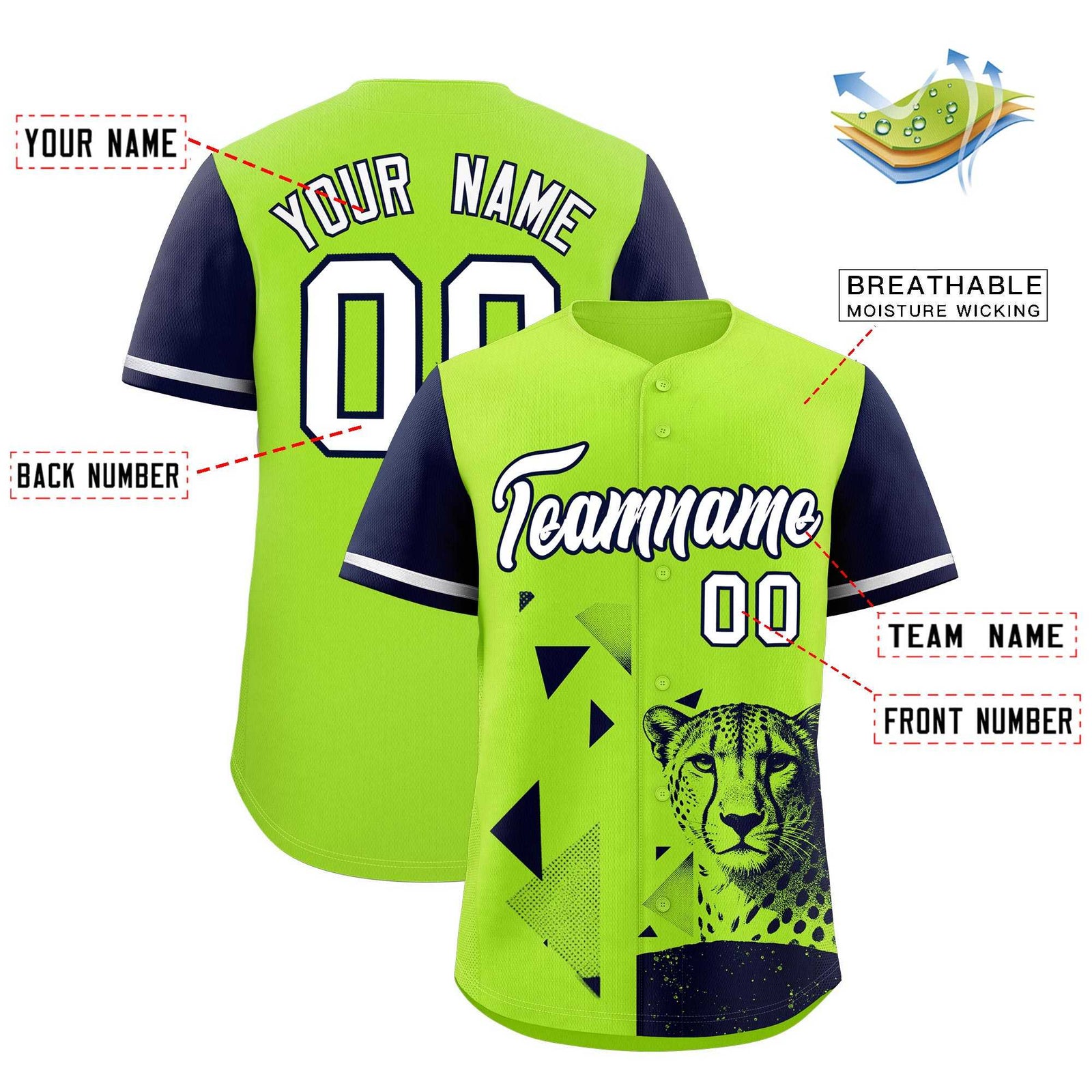 Custom Navy Neon Green Raptor Series Raglan Sleeves Casual Sports Baseball Jersey