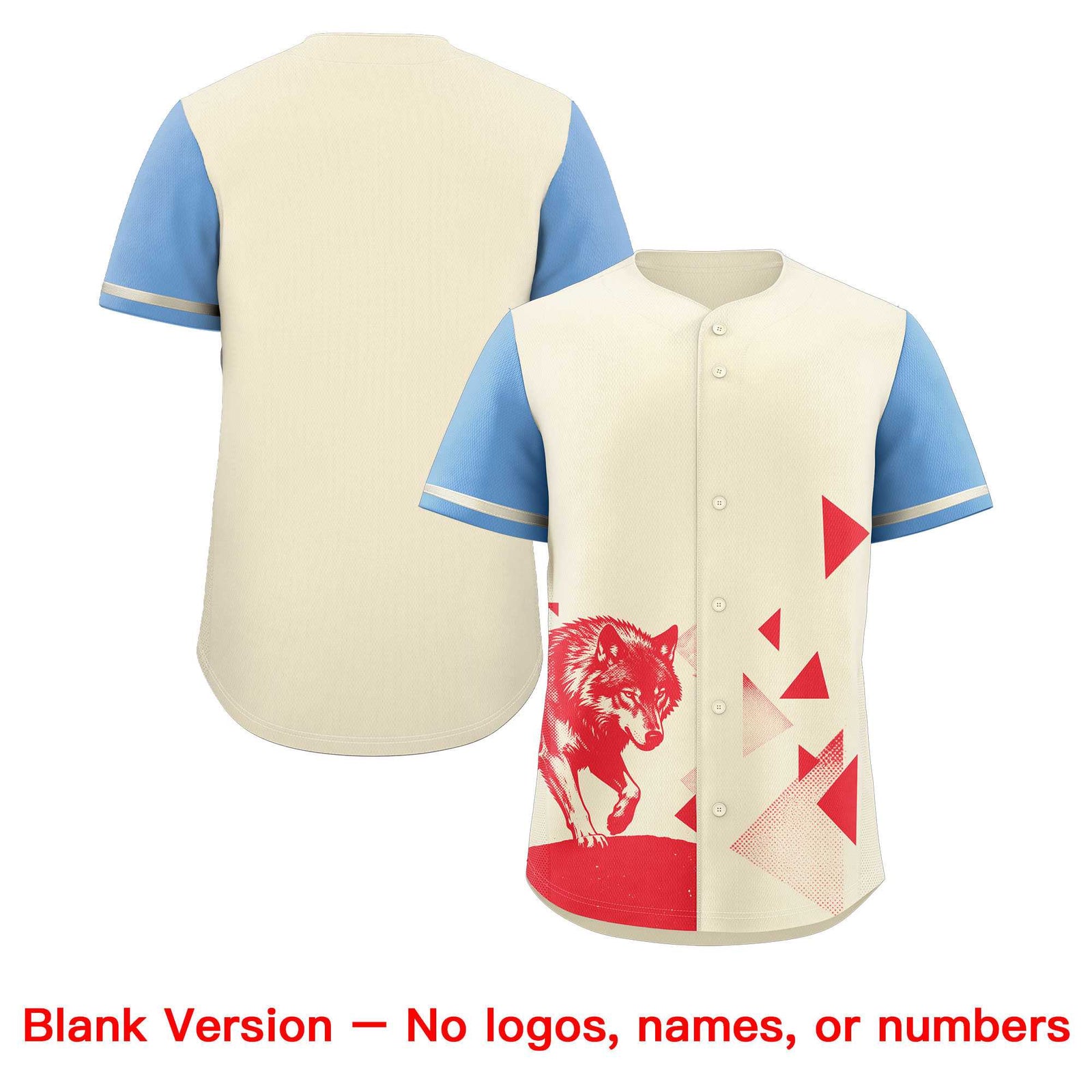 Custom Powder Blue Light Khaki Raptor Series Raglan Sleeves Casual Sports Baseball Jersey