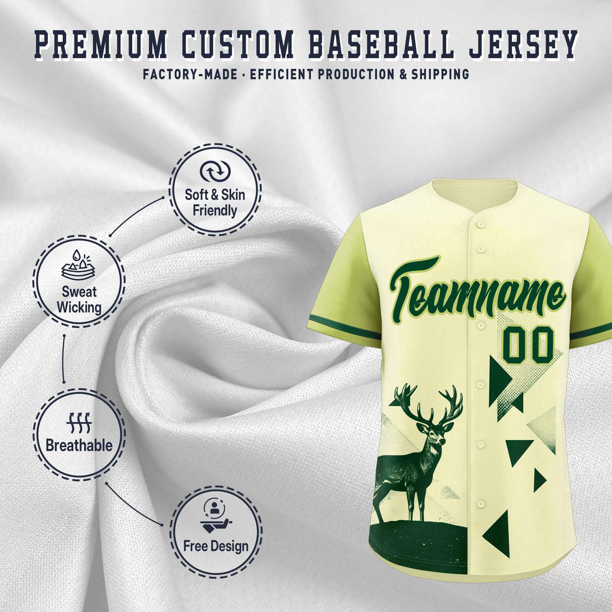 Custom Champagne Cream Raptor Series Raglan Sleeves Hip Hop Baseball Jersey