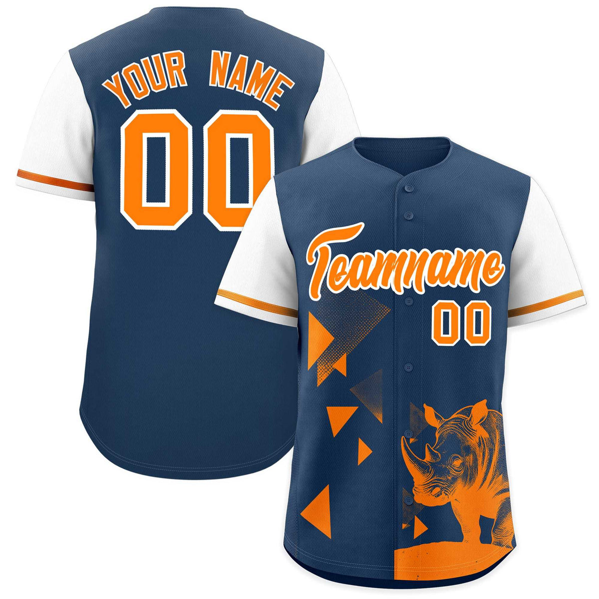 Custom White Midnight Blue Raptor Series Raglan Sleeves Casual Sports Baseball Jersey