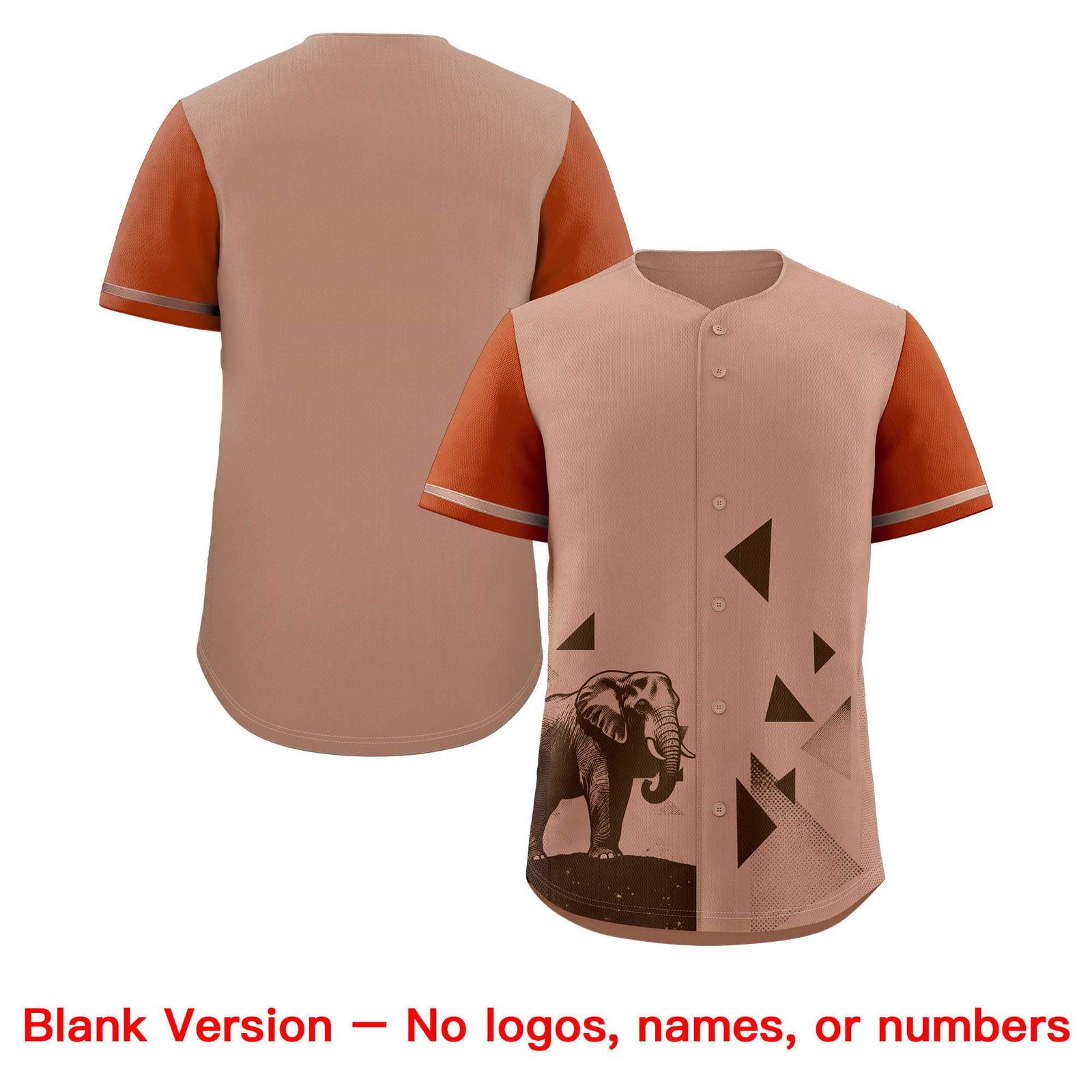 Custom Dark Orange Coffee Raptor Series Raglan Sleeves Hip Hop Baseball Jersey