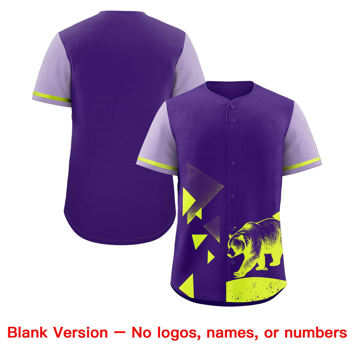 Custom Light Purple Purple Raptor Series Raglan Sleeves Wrinkle-Resistant Baseball Jersey