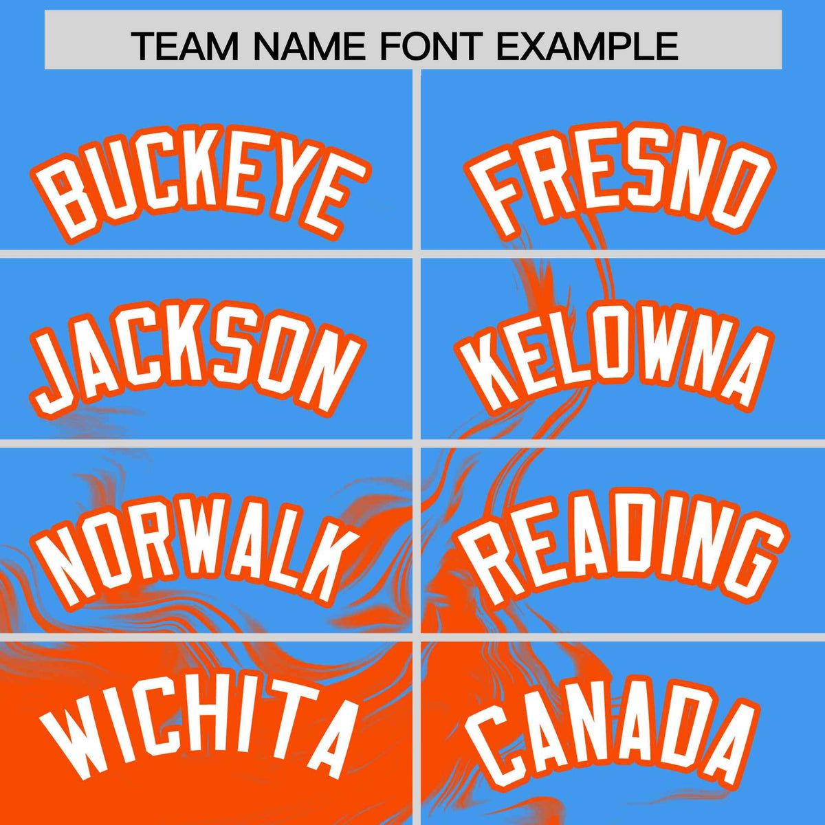 Custom Powder Blue Orange Personalized Ink Pattern Authentic Baseball Jersey