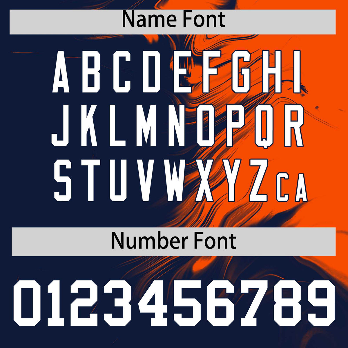 Custom Orange Navy Personalized Ink Pattern Authentic Baseball Jersey