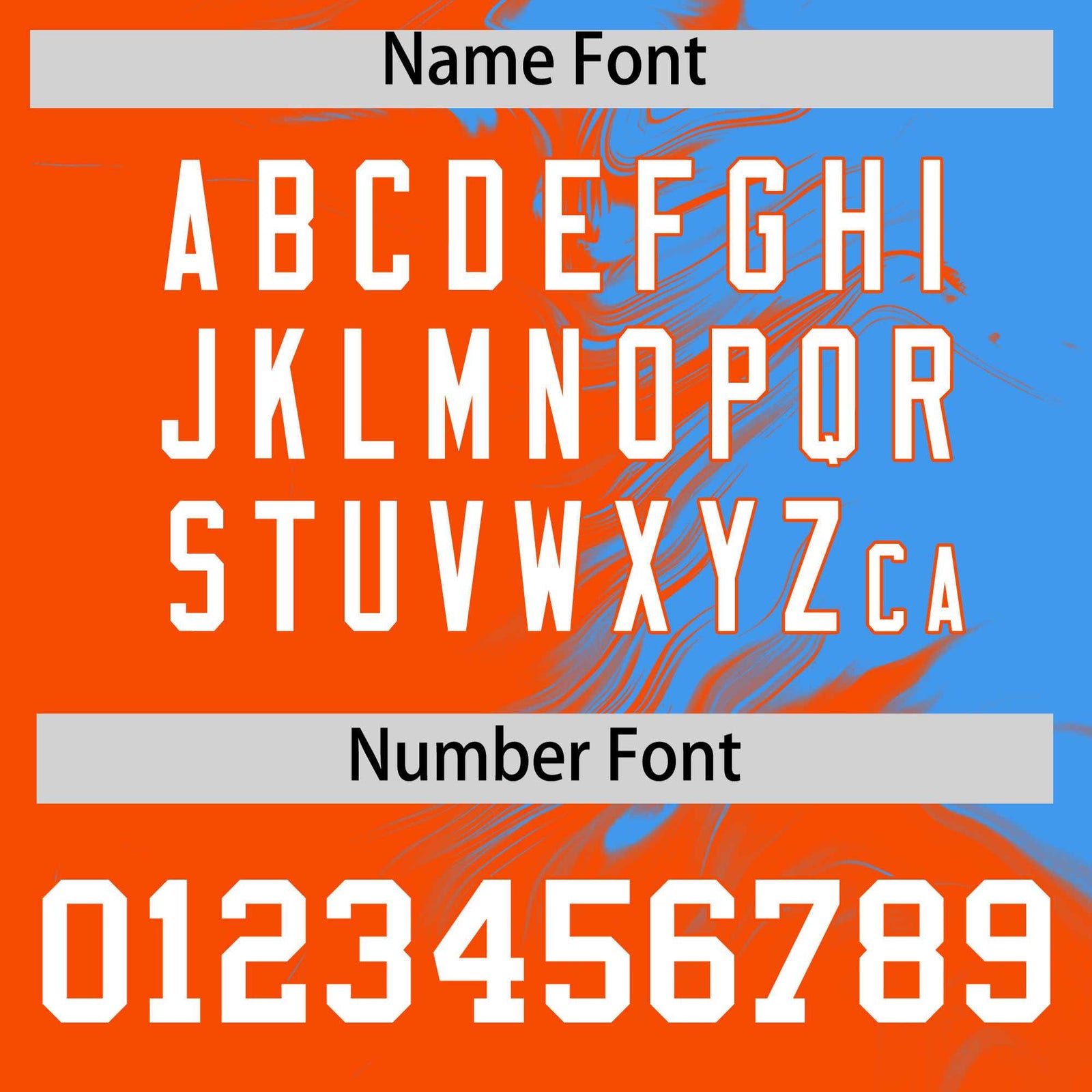 Custom Powder Blue Orange Personalized Ink Pattern Authentic Baseball Jersey