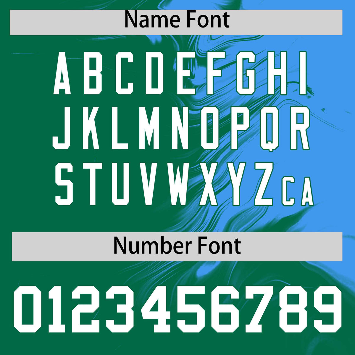 Custom Powder Blue Kelly Green Personalized Ink Pattern Authentic Baseball Jersey