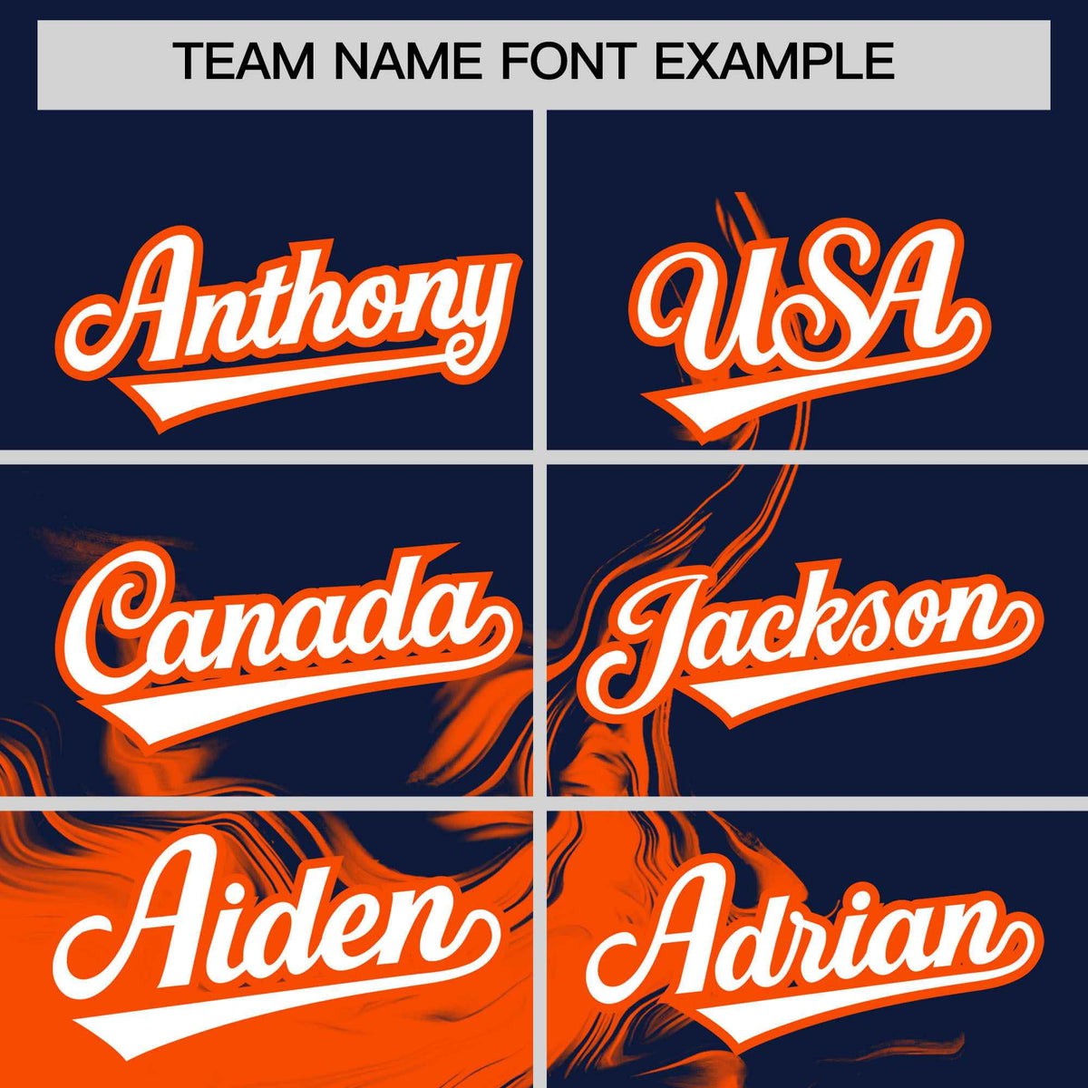 Custom Navy Orange Personalized Ink Pattern Authentic Baseball Jersey