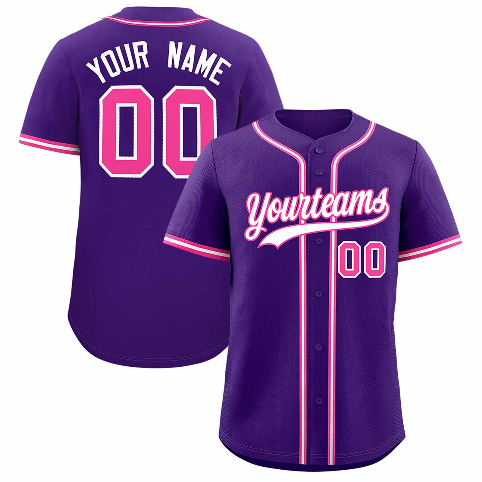 Custom Purple Classic Style Authentic Baseball Jersey