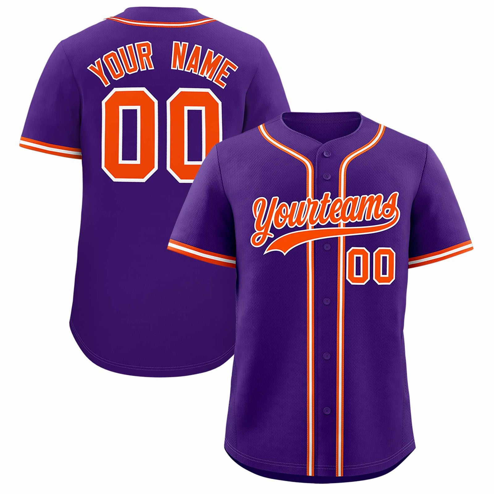 Custom Purple Classic Style Authentic Baseball Jersey