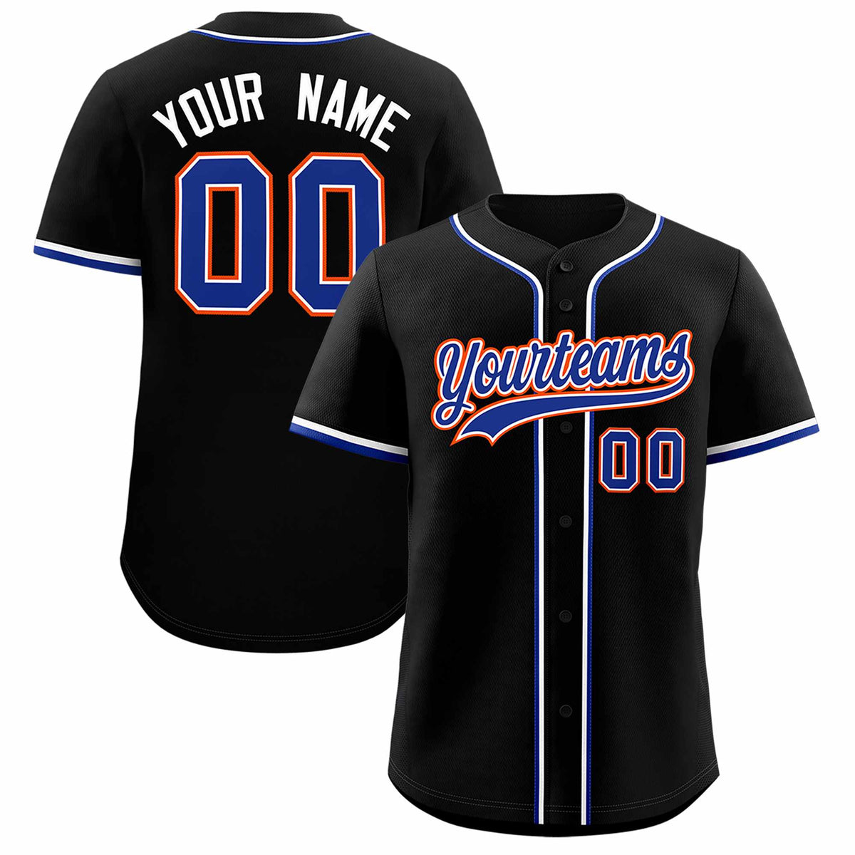 Custom Black Classic Style Authentic Baseball Jersey