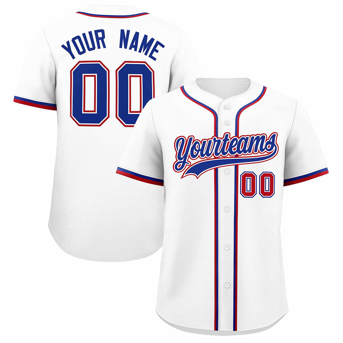 Custom White Classic Style Authentic Baseball Jersey
