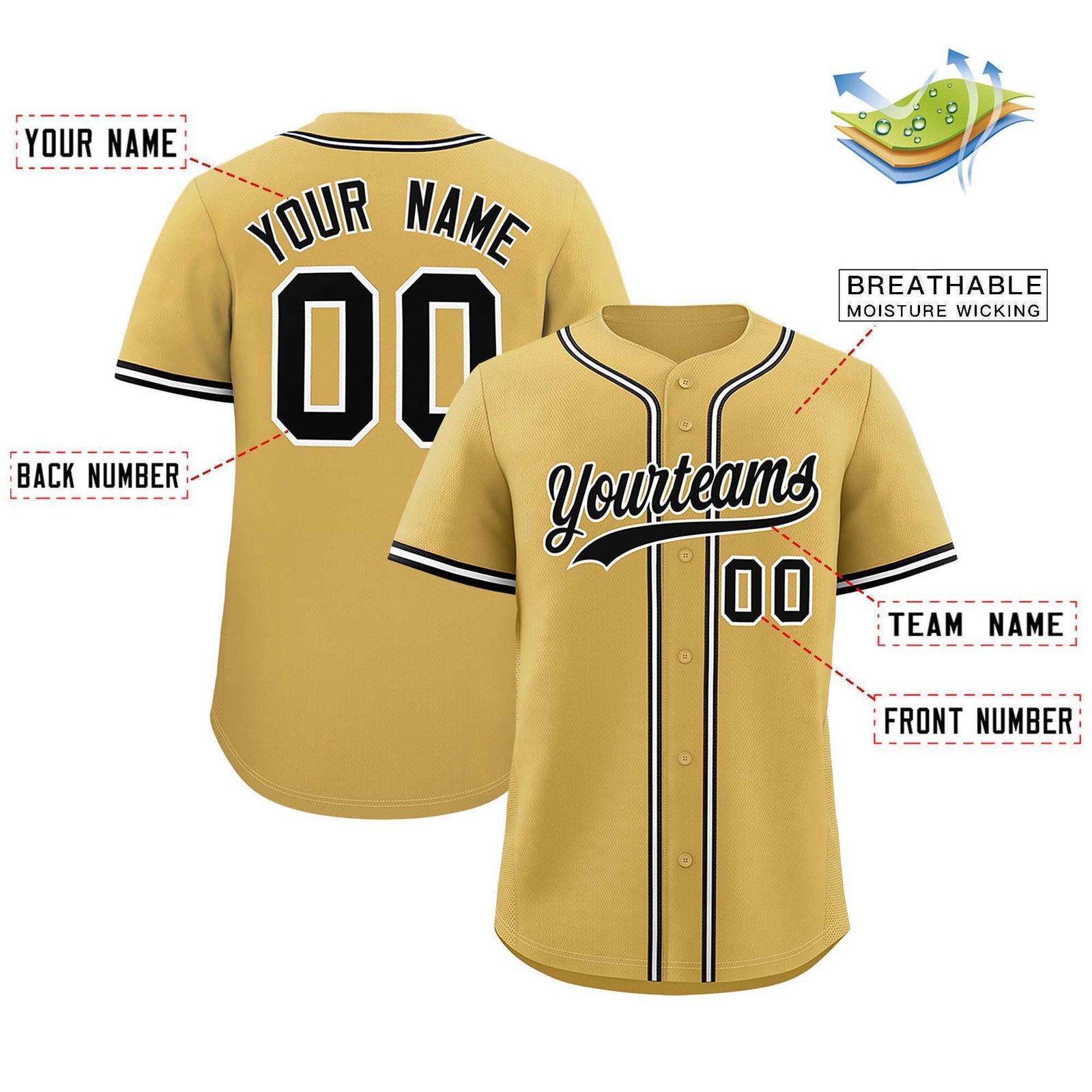 Custom Cream Classic Style Authentic Baseball Jersey
