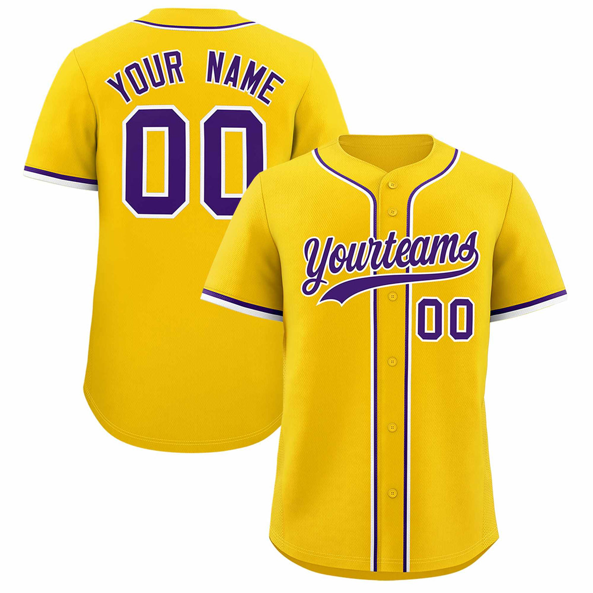 Custom Gold Classic Style Authentic Baseball Jersey