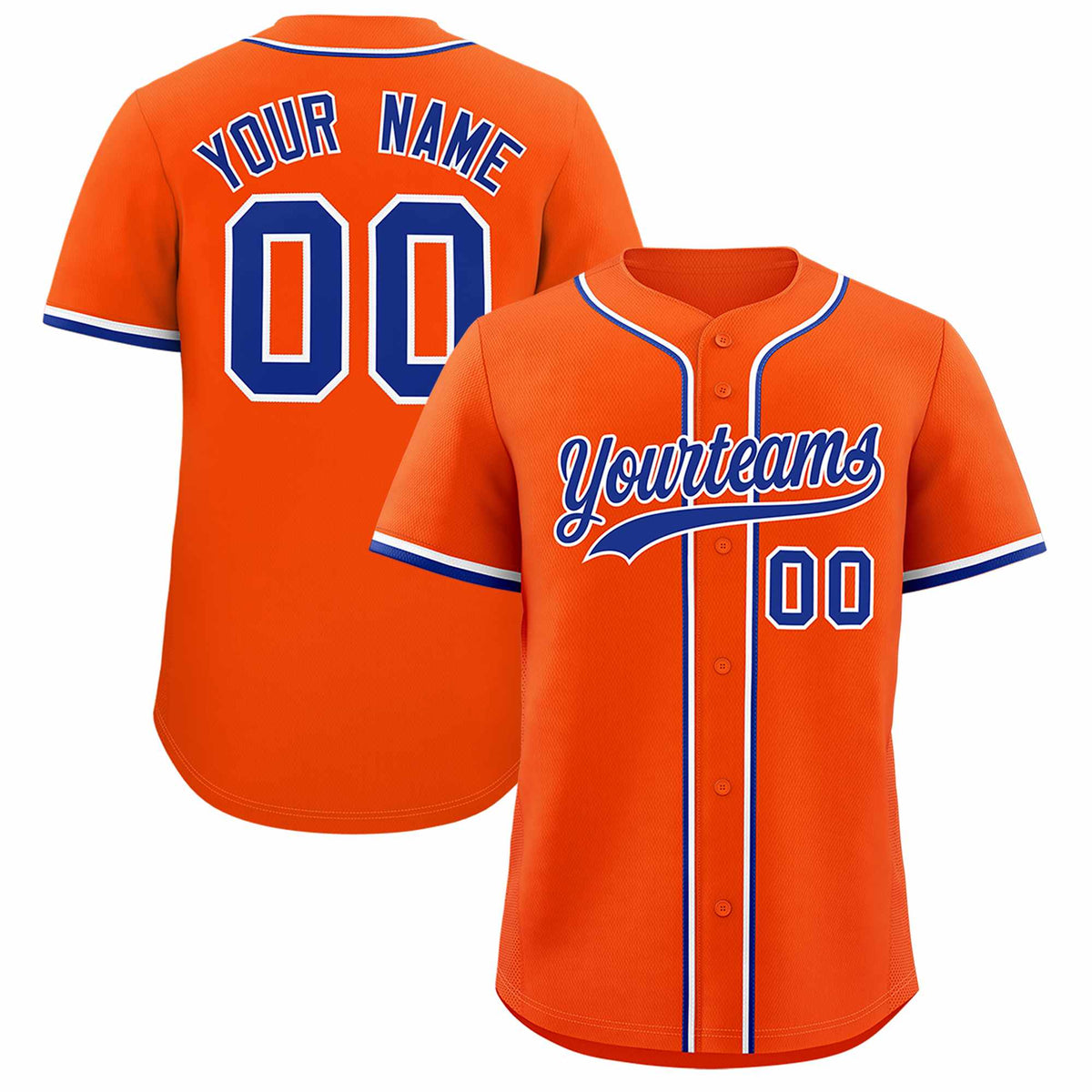 Custom Orange Classic Style Authentic Baseball Jersey