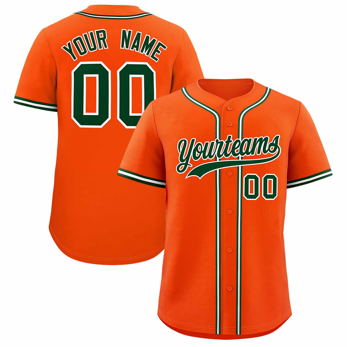 Custom Orange Classic Style Authentic Baseball Jersey