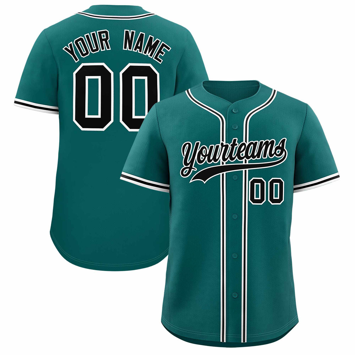 Custom Aqua Classic Style Authentic Baseball Jersey