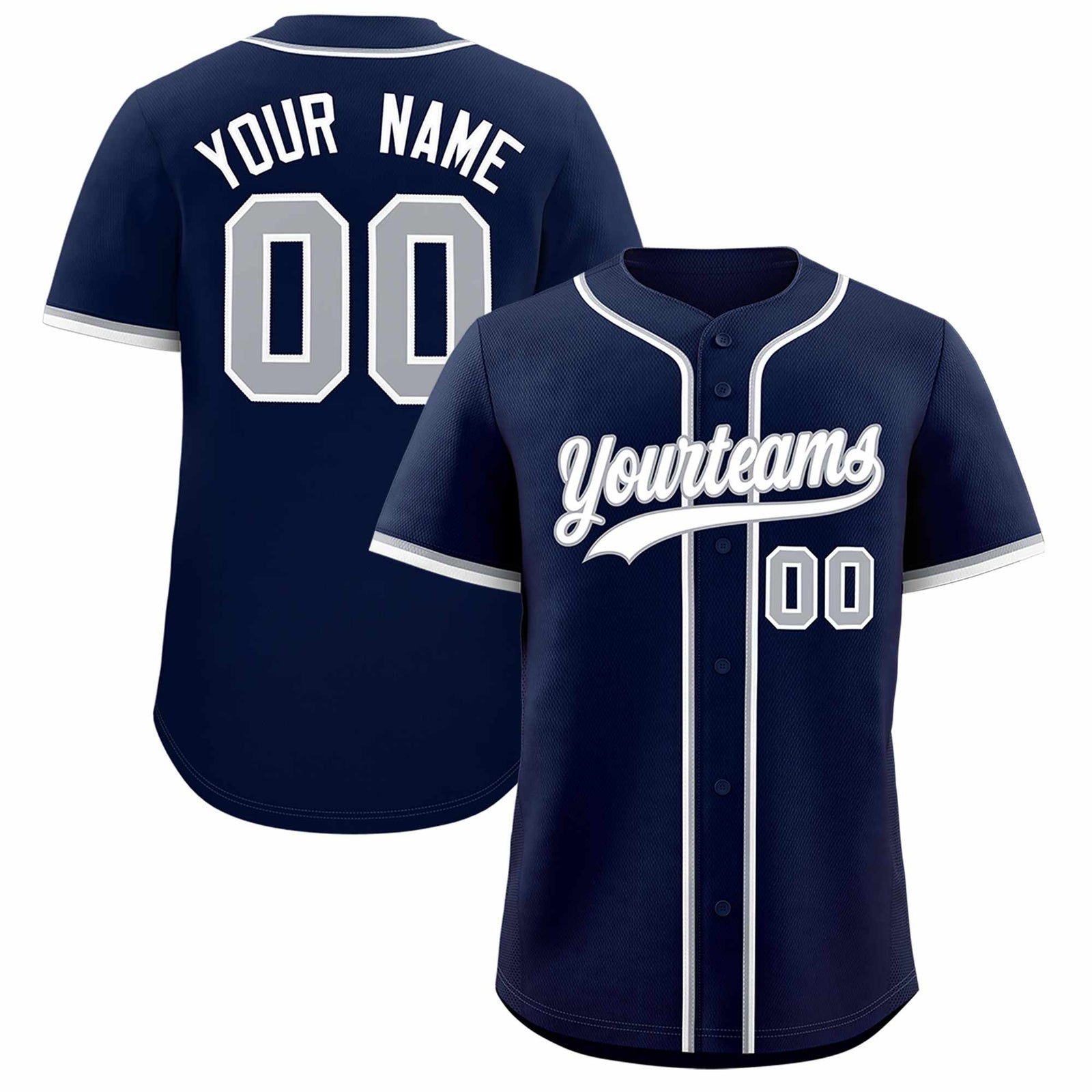 Custom Navy Classic Style Authentic Baseball Jersey