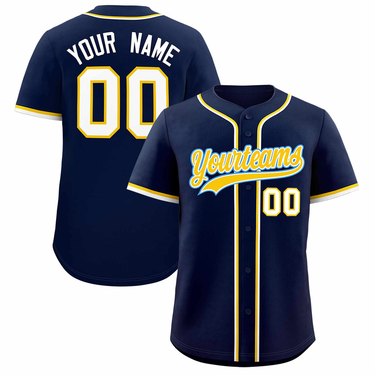 Custom Navy Classic Style Authentic Baseball Jersey
