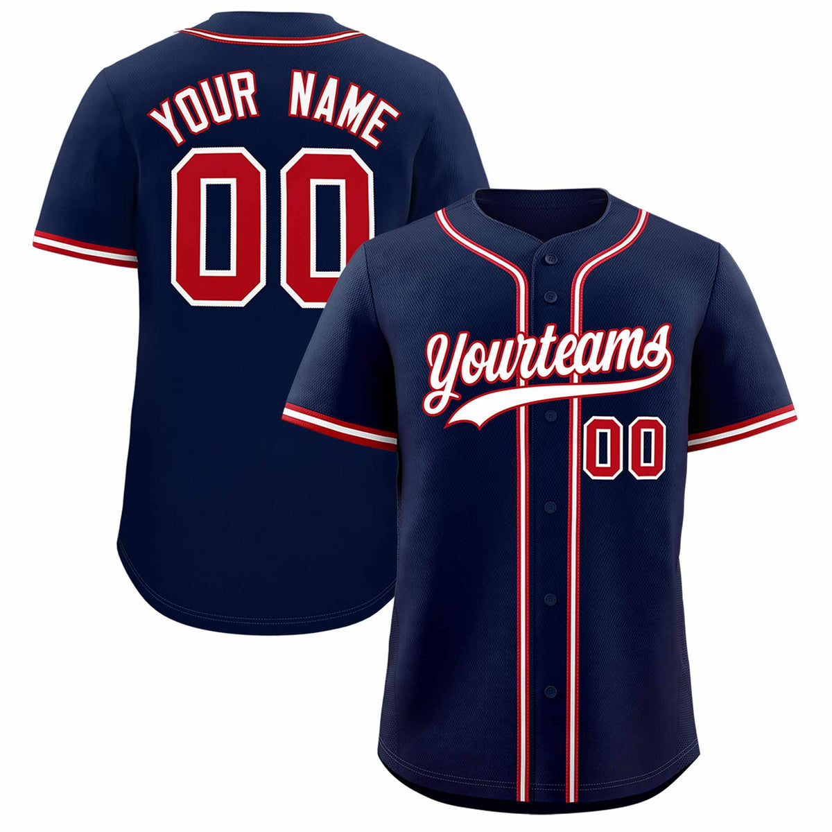 Custom Navy Classic Style Authentic Baseball Jersey