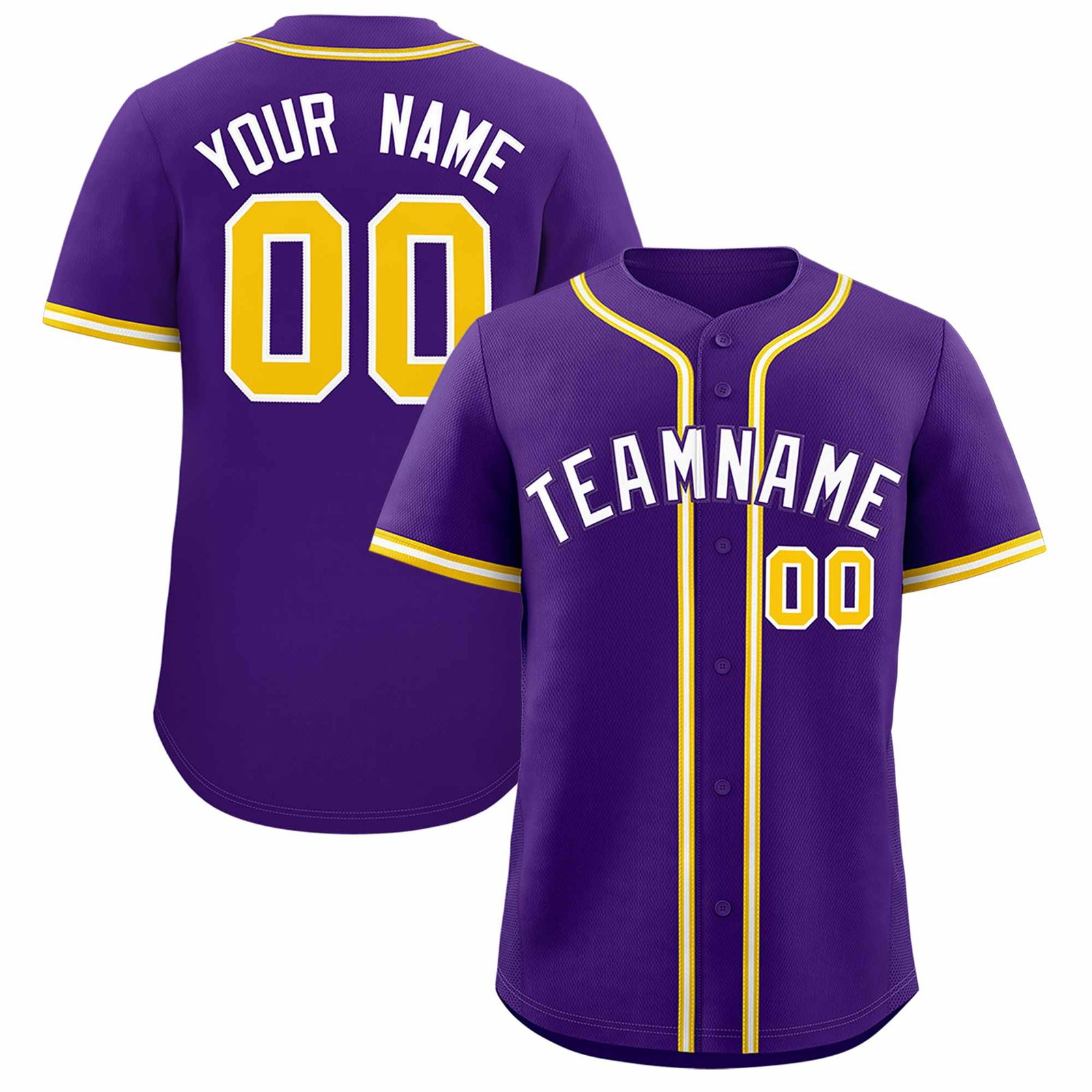 Custom Purple Classic Style Authentic Baseball Jersey