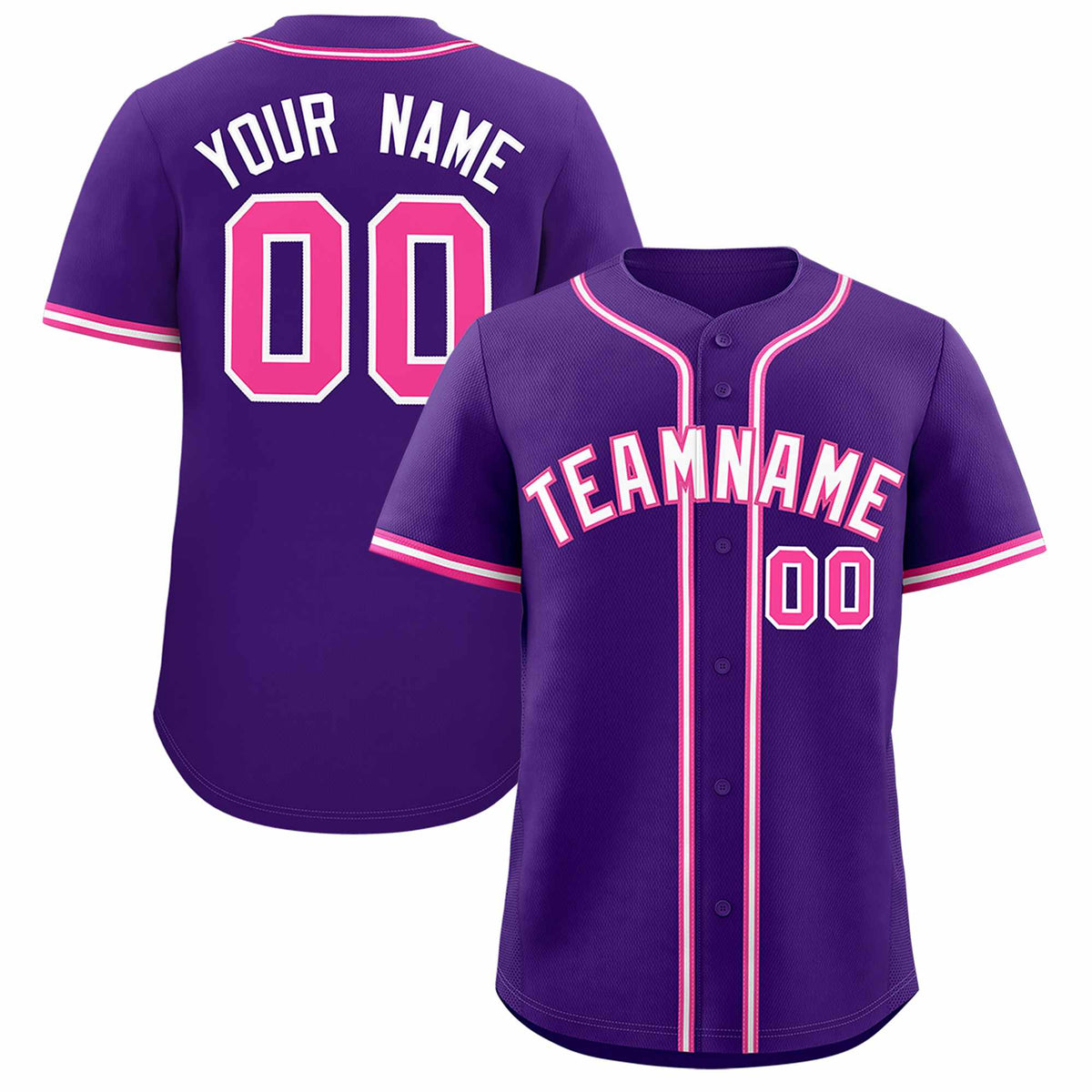 Custom Purple Classic Style Authentic Baseball Jersey