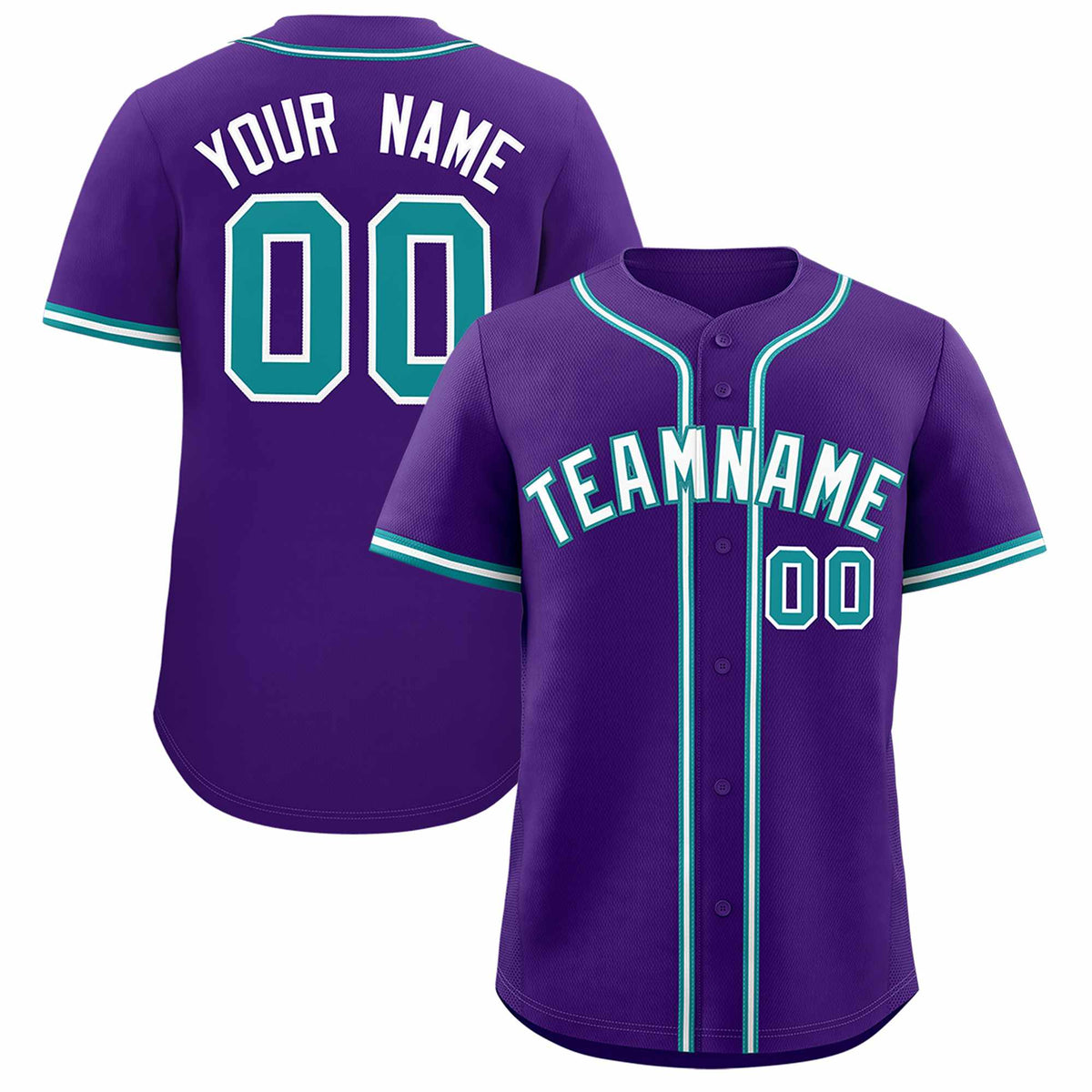 Custom Purple Classic Style Authentic Baseball Jersey