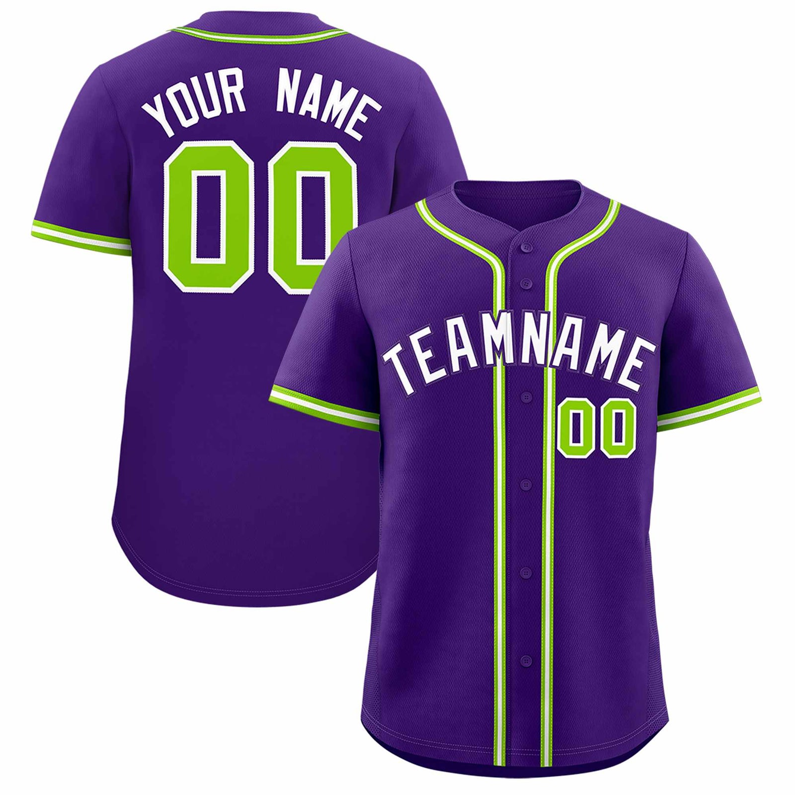 Custom Purple Classic Style Authentic Baseball Jersey