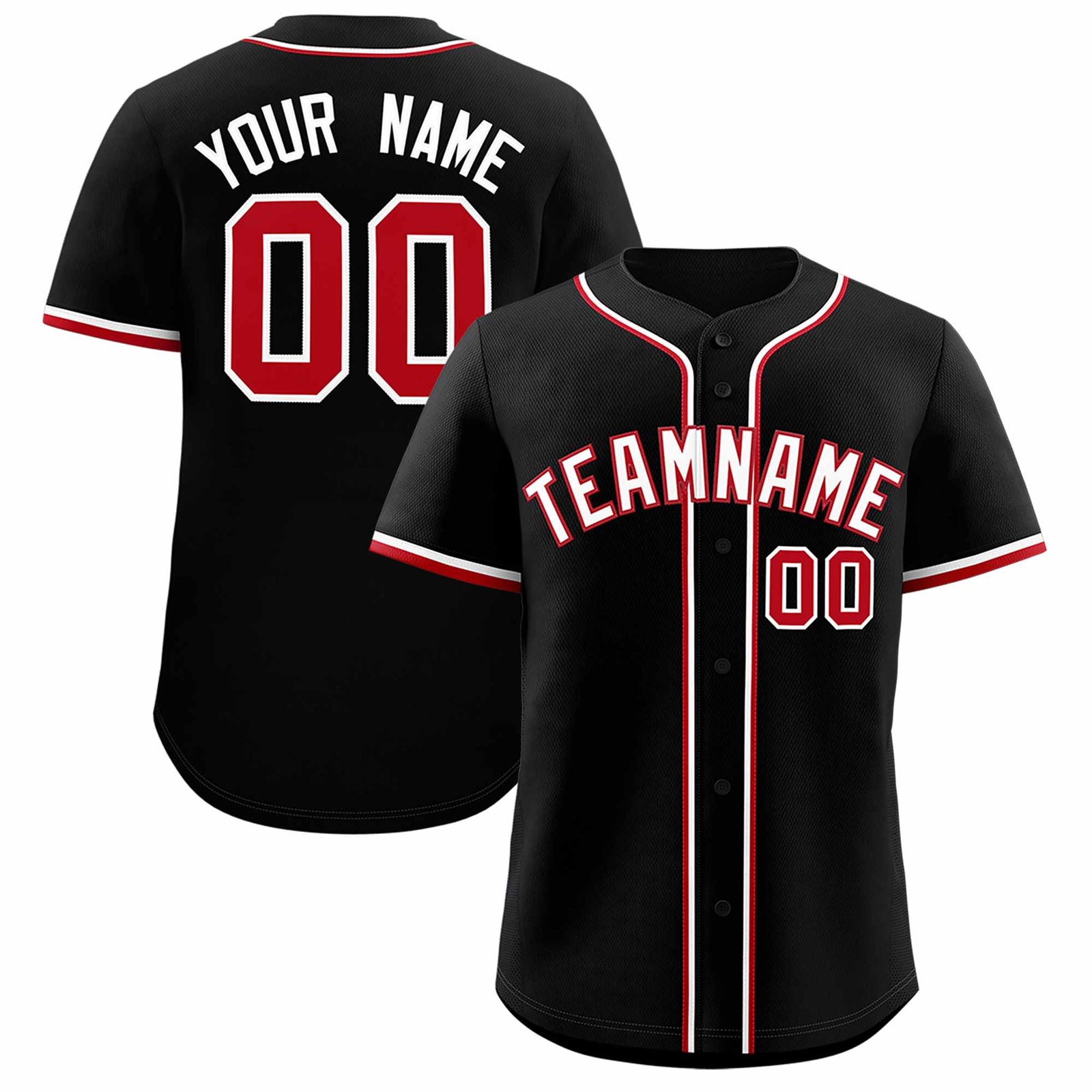 Custom Black Classic Style Authentic Baseball Jersey