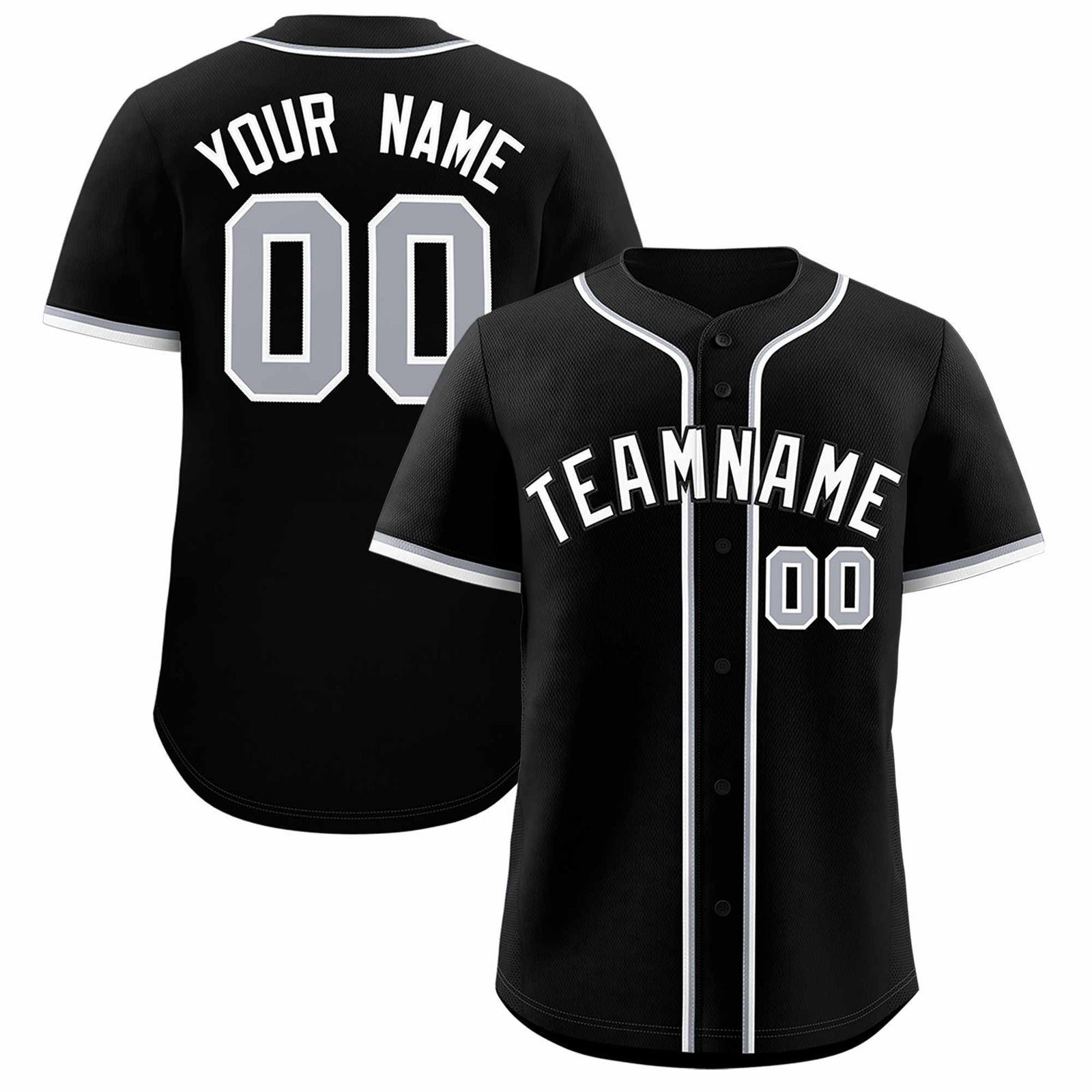 Custom Black Classic Style Authentic Baseball Jersey