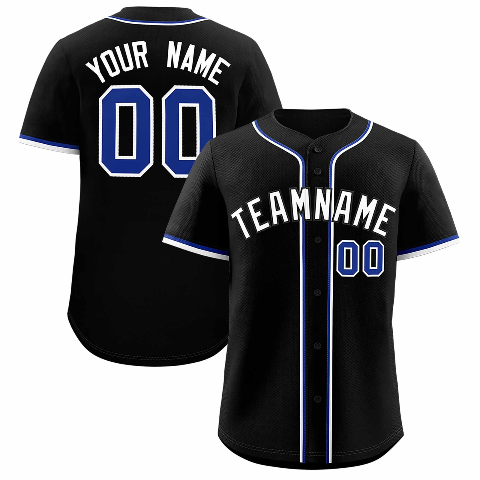 Custom Black Classic Style Authentic Baseball Jersey