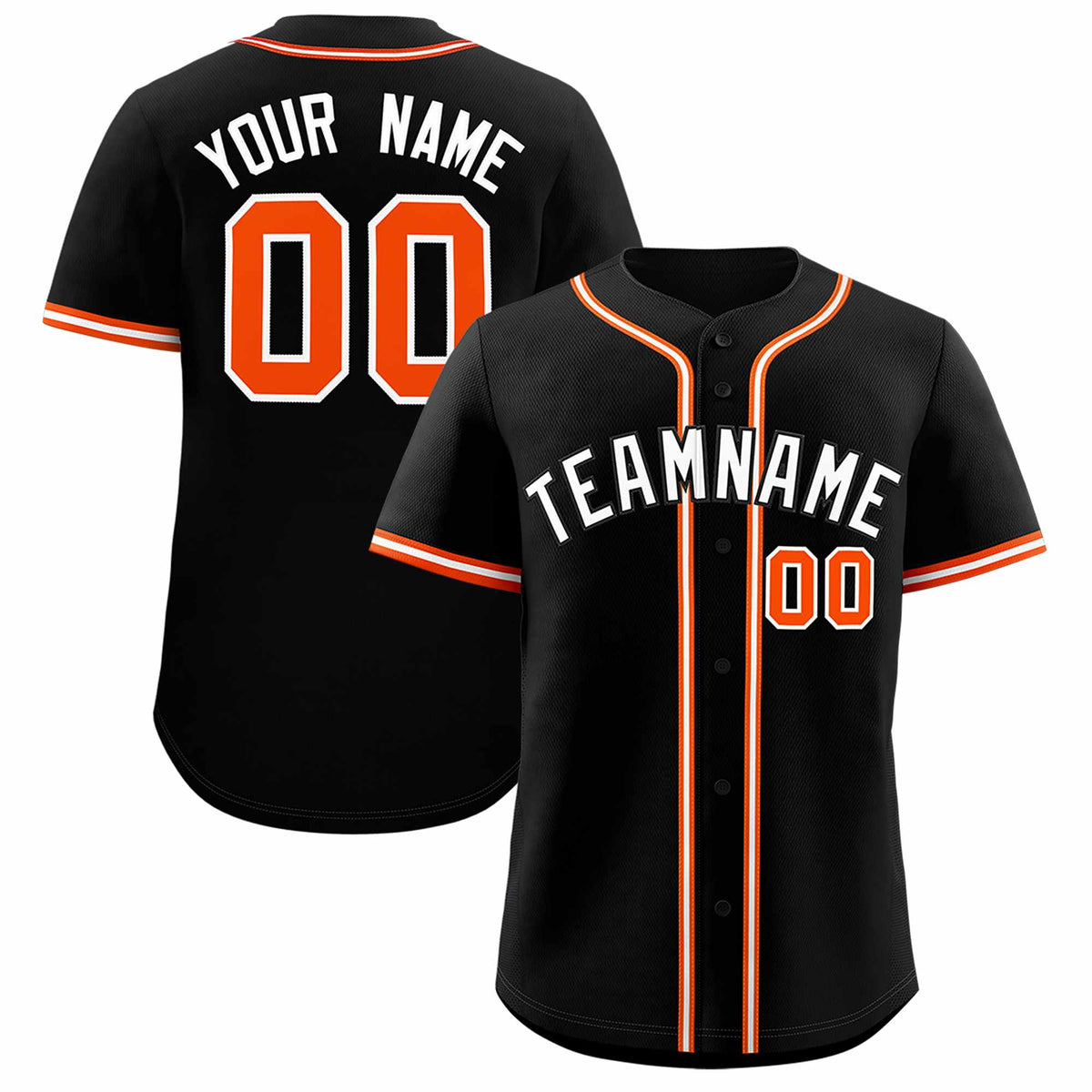 Custom Black Classic Style Authentic Baseball Jersey