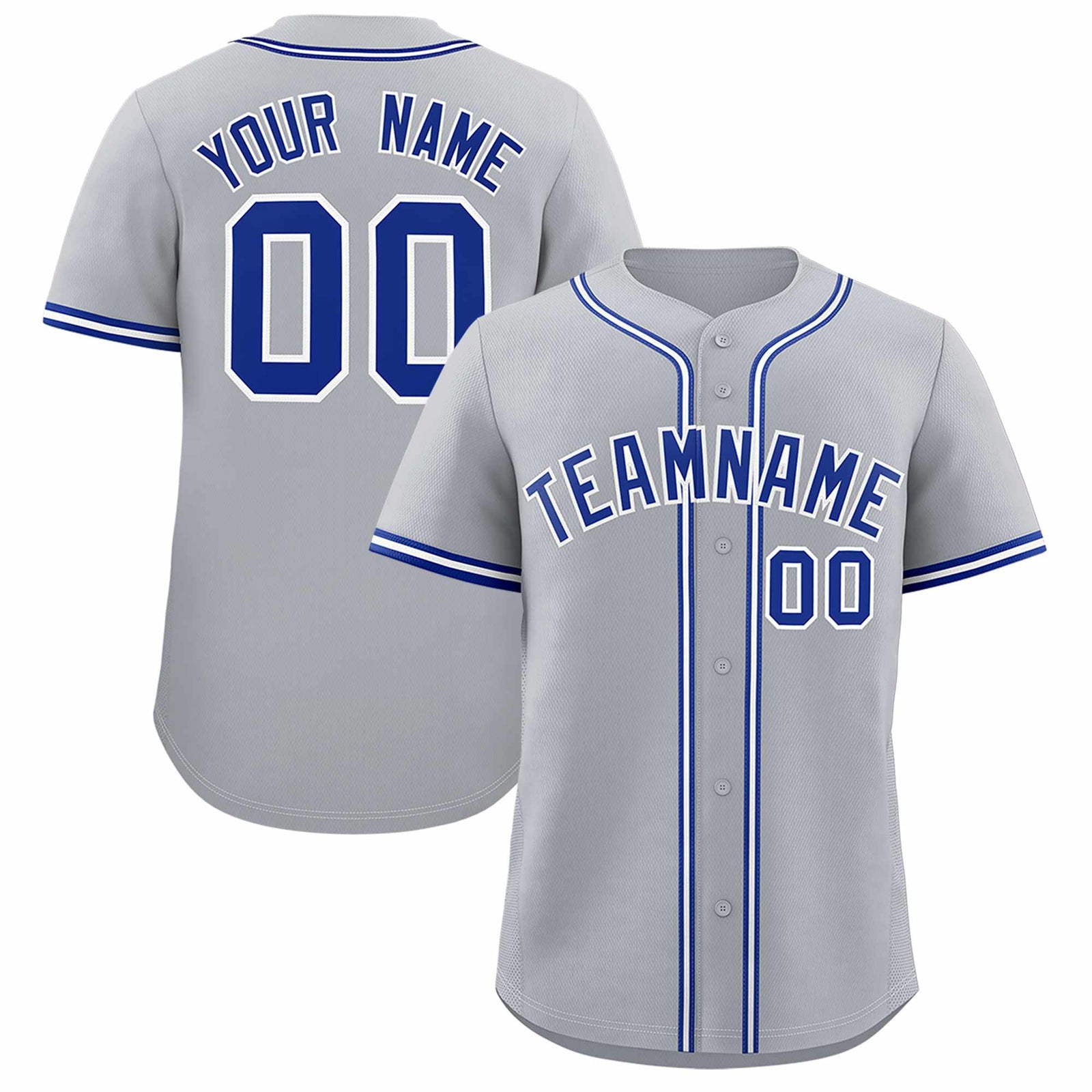 Custom Gray Classic Style Authentic Baseball Jersey