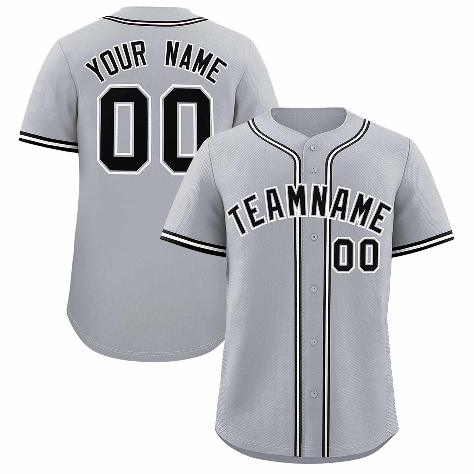 Custom Gray Classic Style Authentic Baseball Jersey