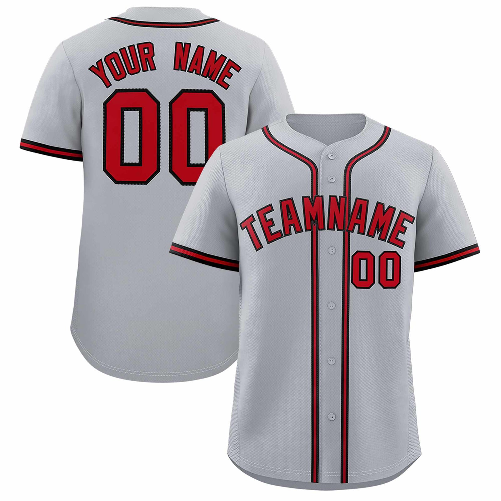 Custom Gray Classic Style Authentic Baseball Jersey