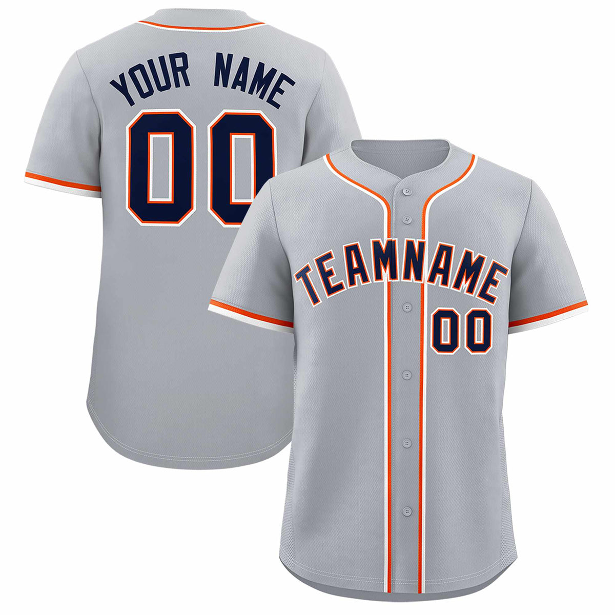 Custom Gray Classic Style Authentic Baseball Jersey