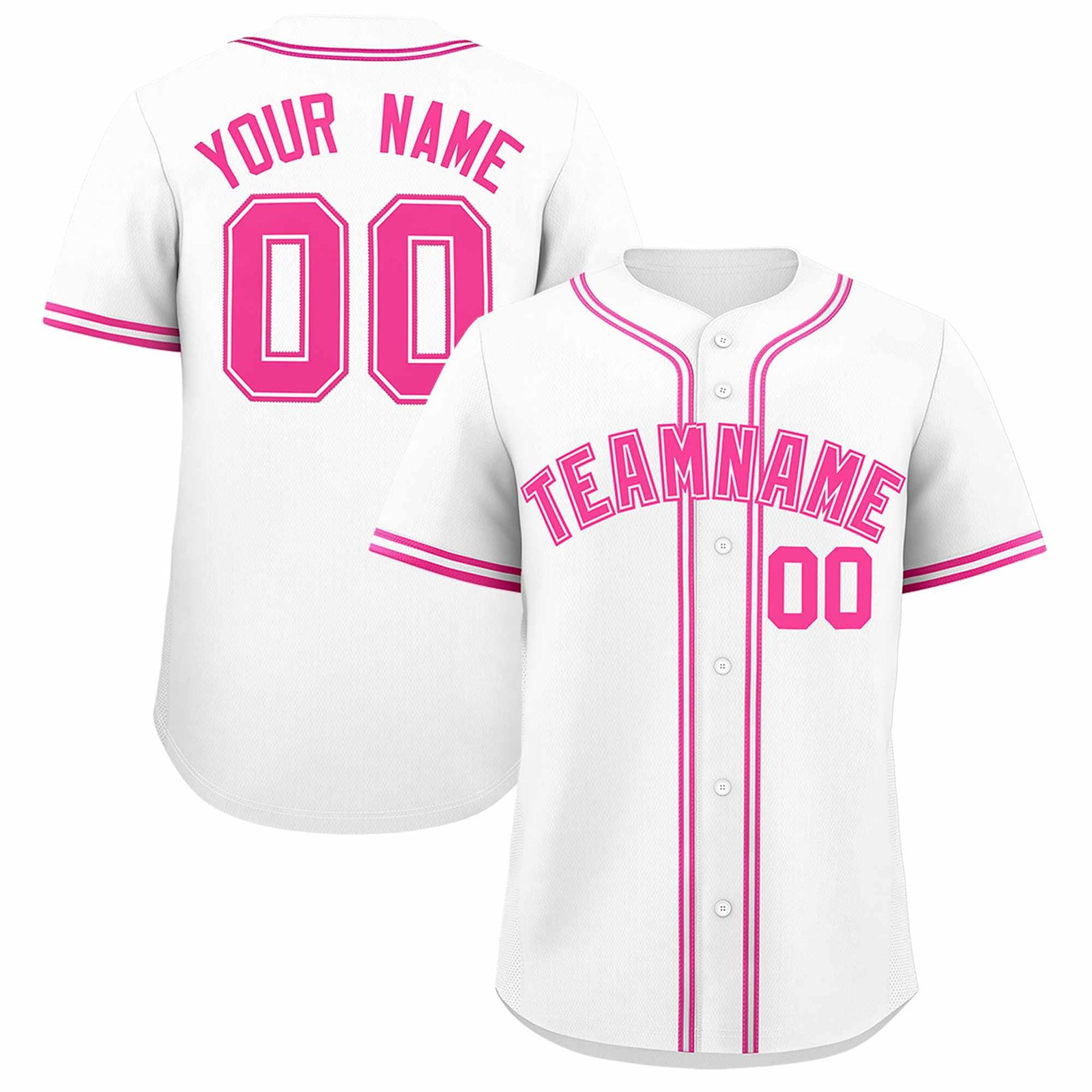 Custom White Classic Style Authentic Baseball Jersey