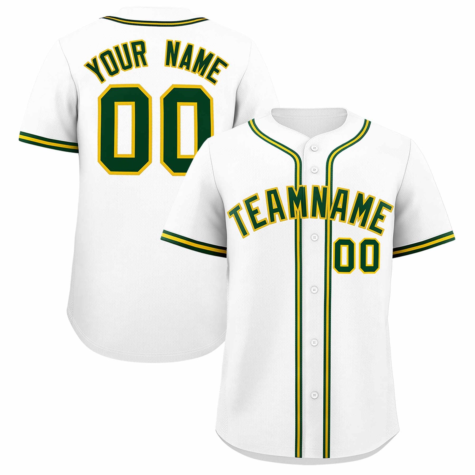 Custom White Classic Style Authentic Baseball Jersey