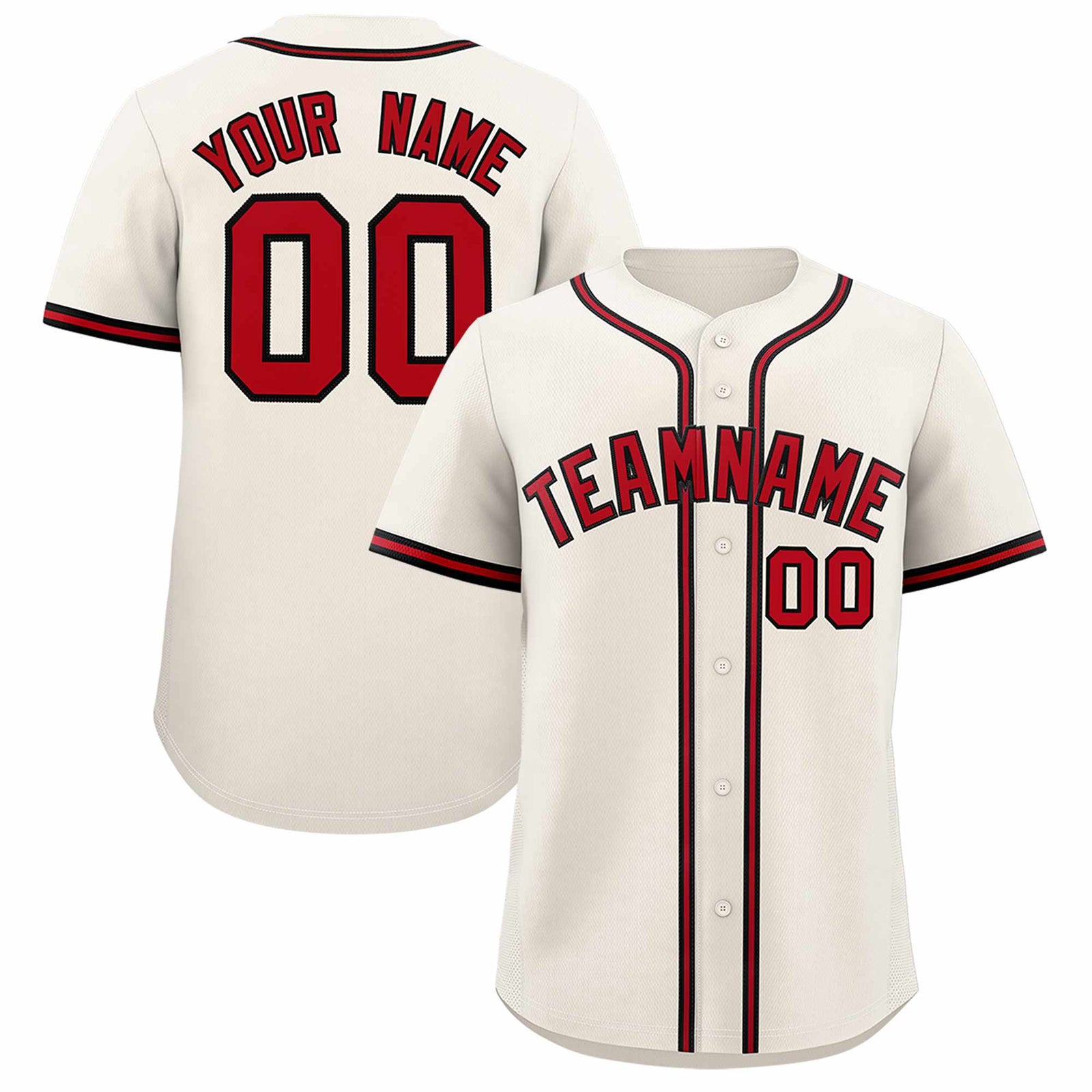 Custom Cream Classic Style Authentic Baseball Jersey