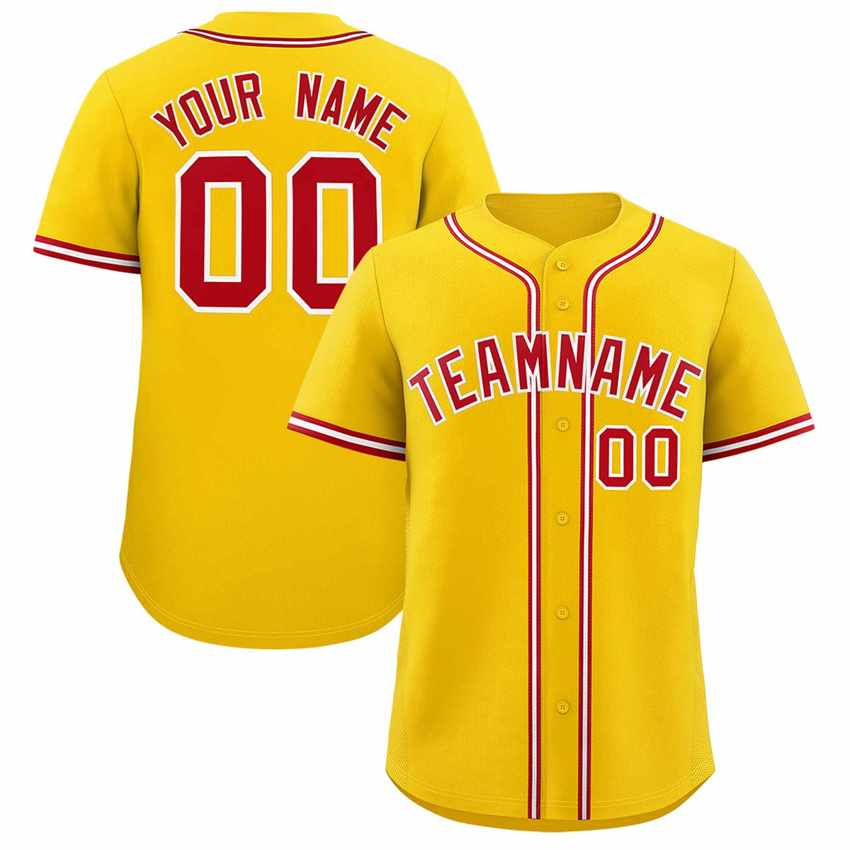 Custom Gold Classic Style Authentic Baseball Jersey